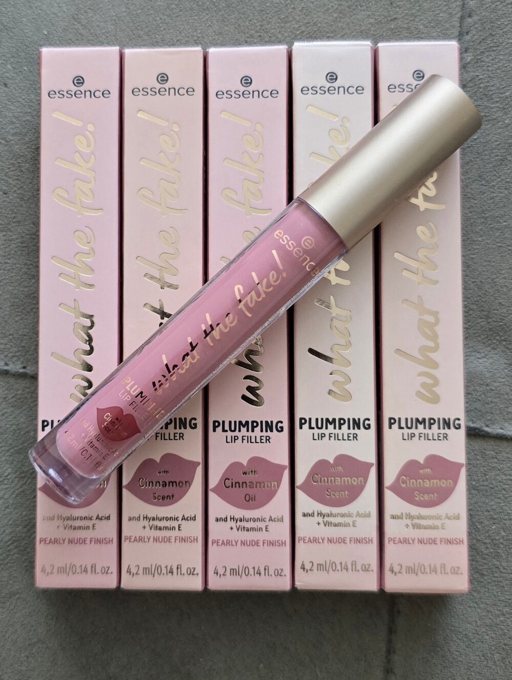 Six (6) NEW Essence What The Fake Plumping Lip Filler Pearly Nude Finish Gloss